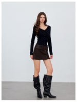 Lace Trim Knit Cardigan