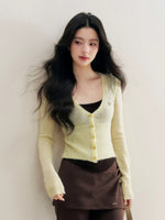 Floral Button Knit Top