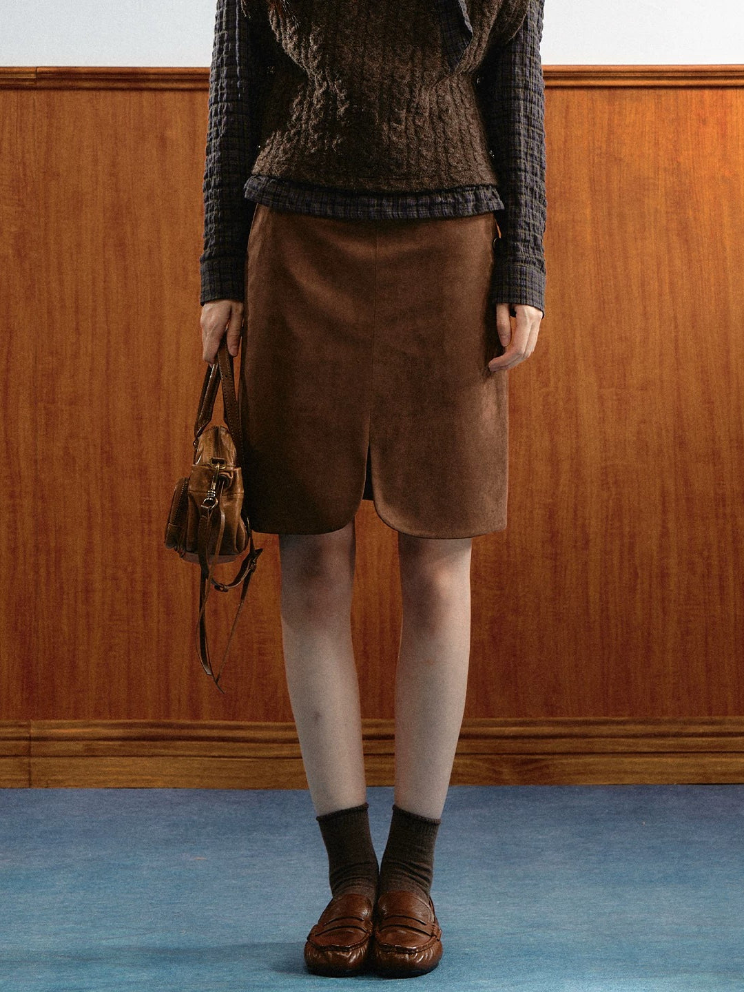 Plaid Layered Skirt Set