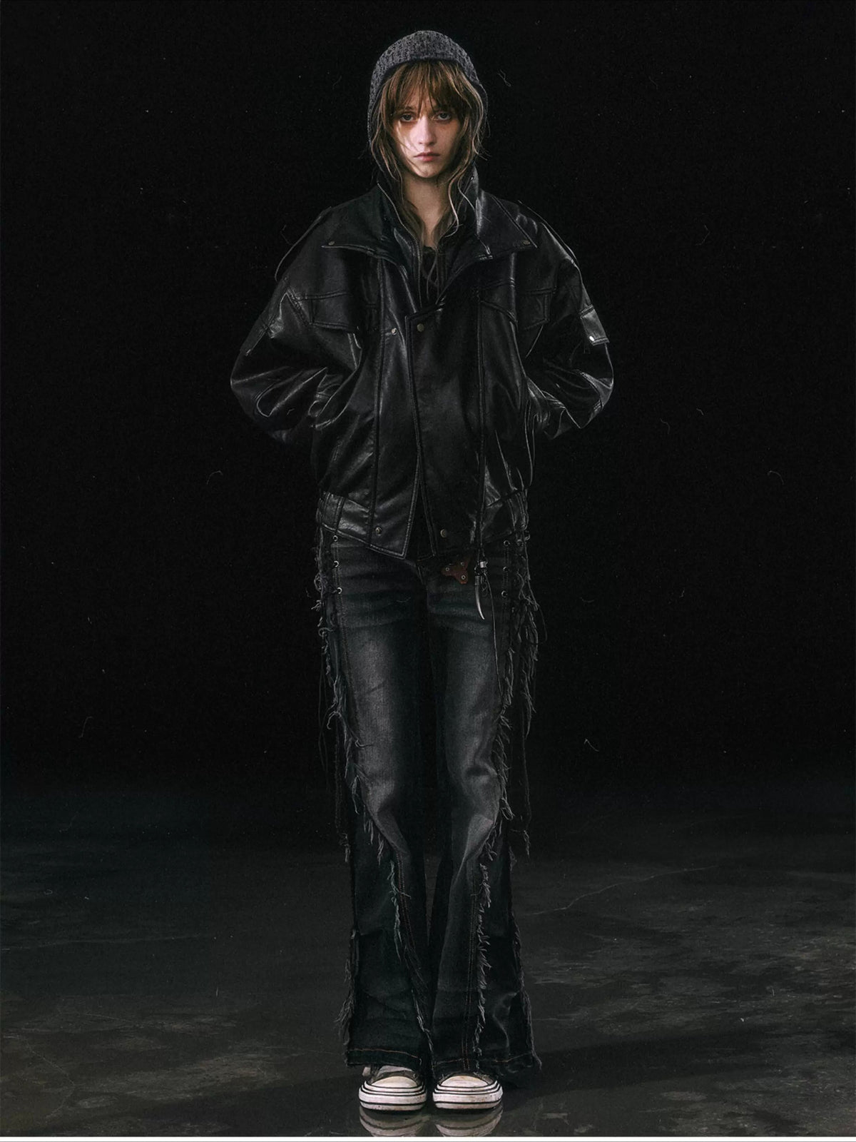 Detachable Fur Leather Jacket