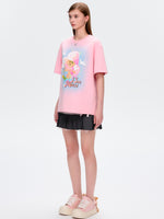 Island-style Bear Surfing Illustration Cotton T-shirt