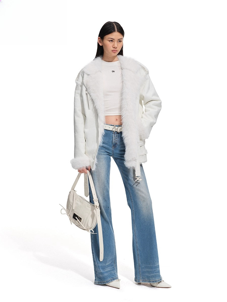 Polar Eco Faux Leather Fur Jacket