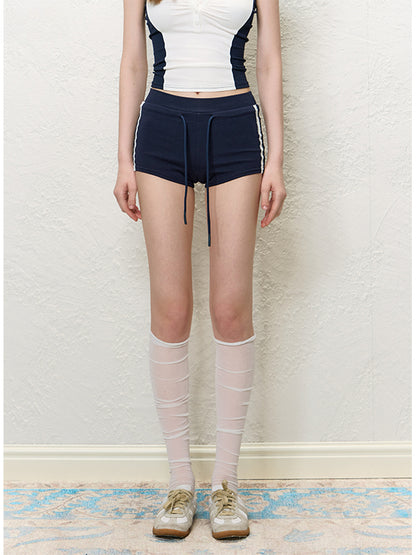 White Lace Polo T-Shirt &amp; Shorts Set