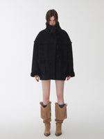 Reversible Shearling Toggle Jacket
