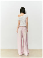 Pink Washed Distressed Jeans