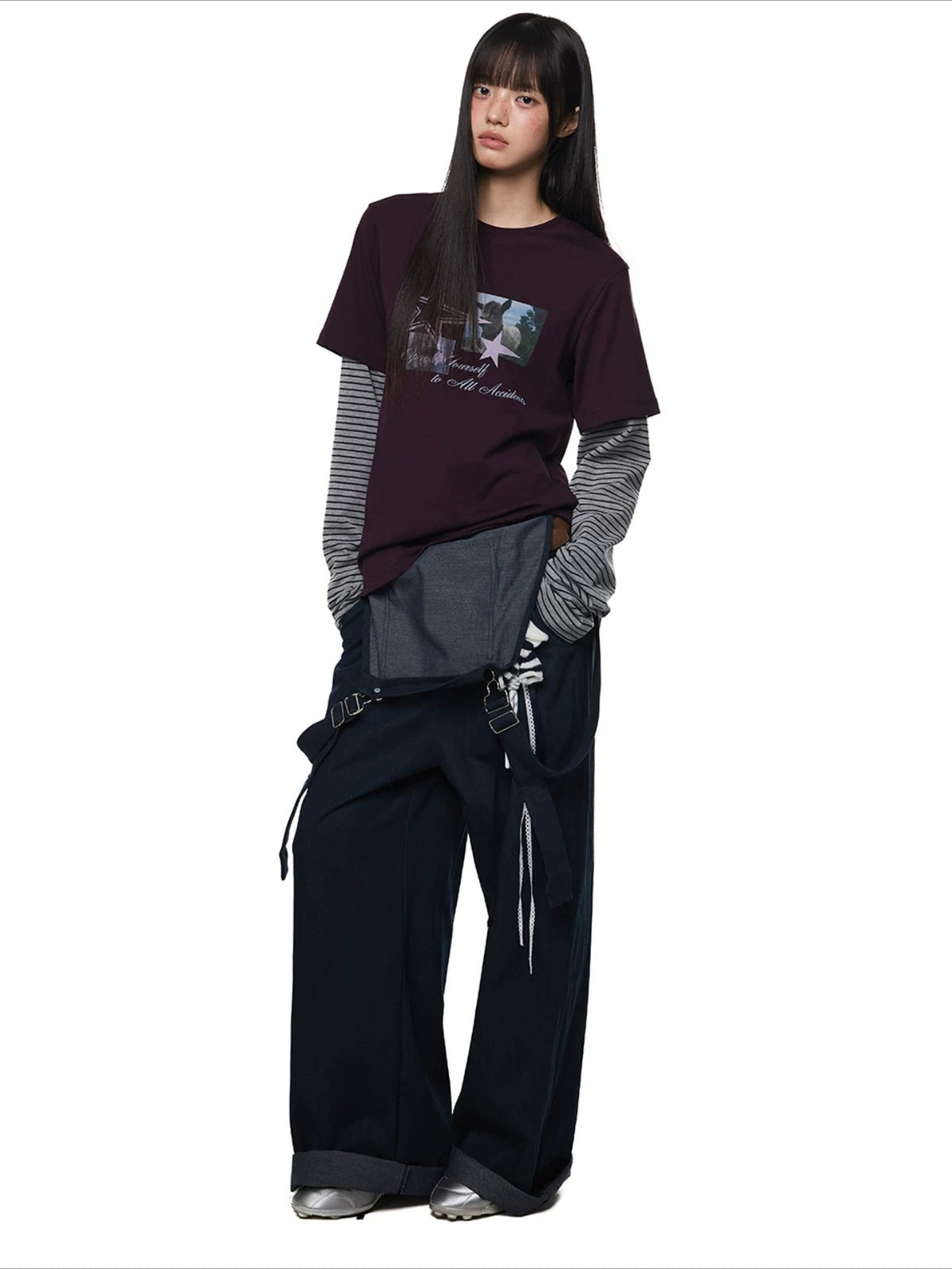 Layered Graphic Stripe Tee
