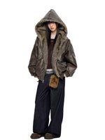 Fur Hood Pocket Puffer Jacket
