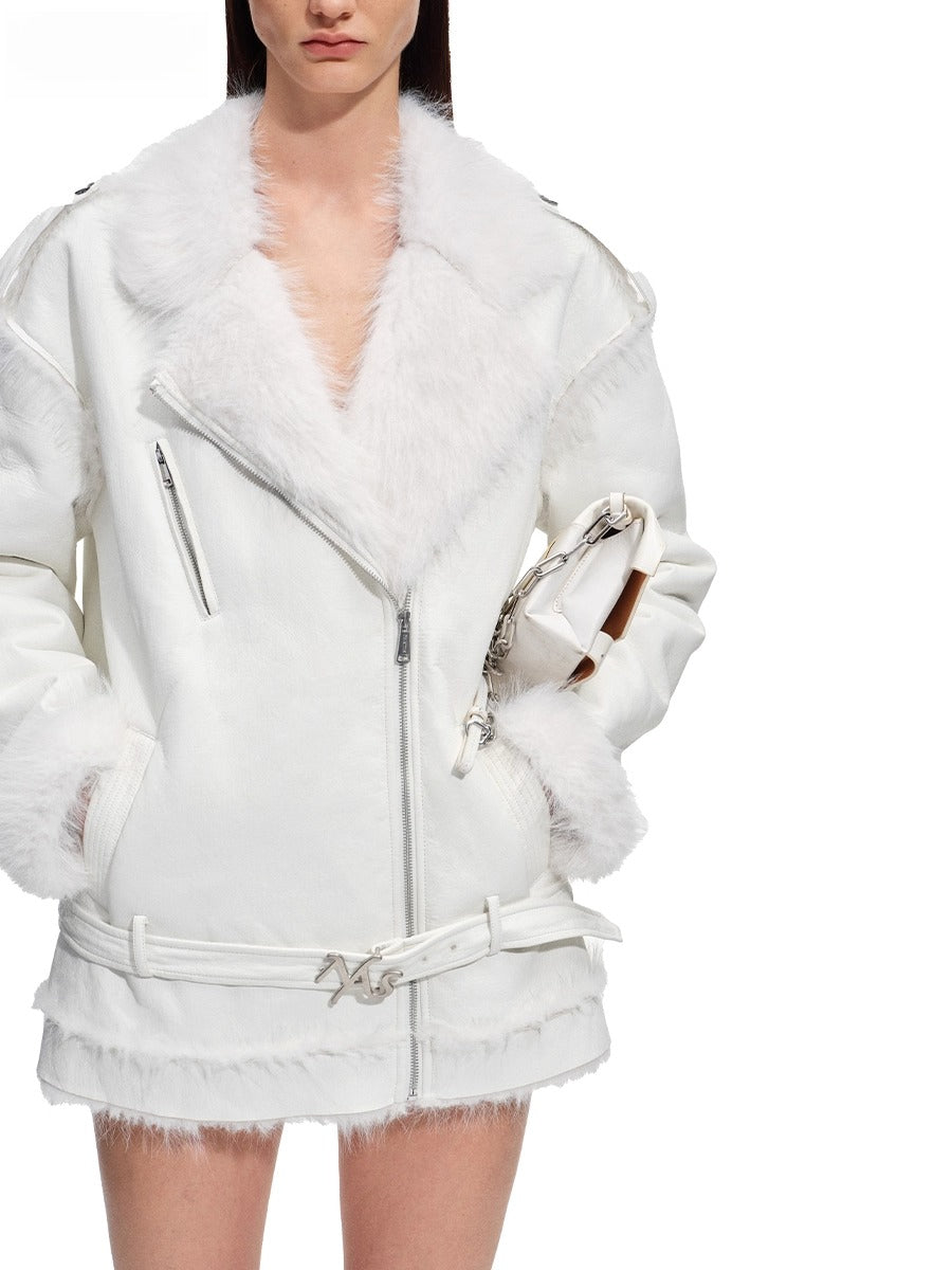 Polar Eco Faux Leather Fur Jacket