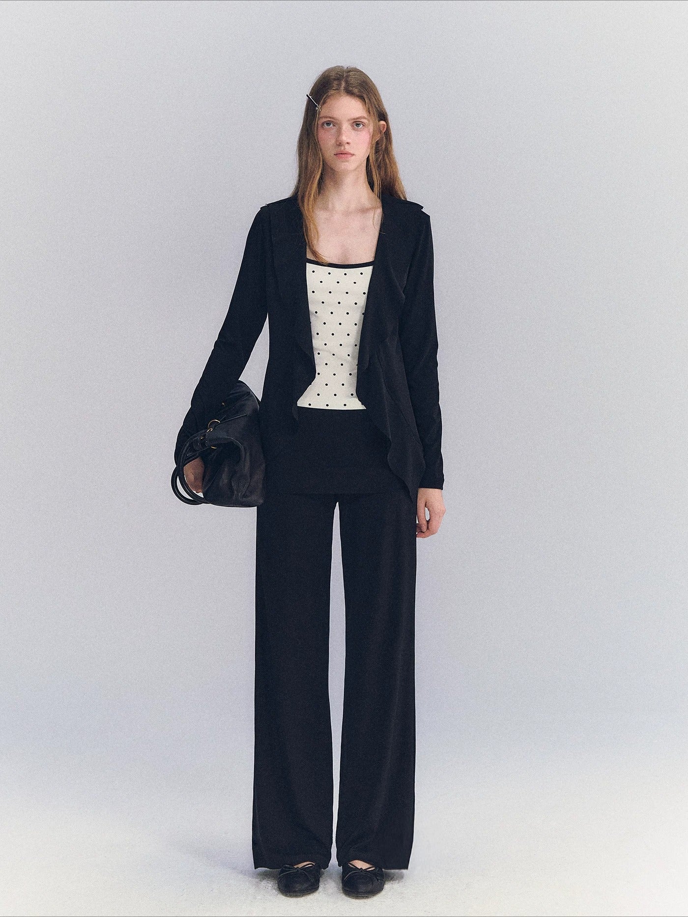 Draped Ruffle Cardigan