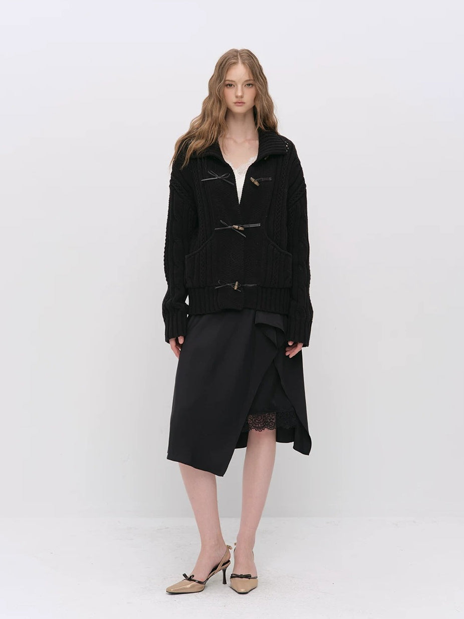 Asymmetric Satin Skirt