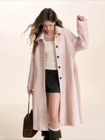 Pink Wool Blend Coat