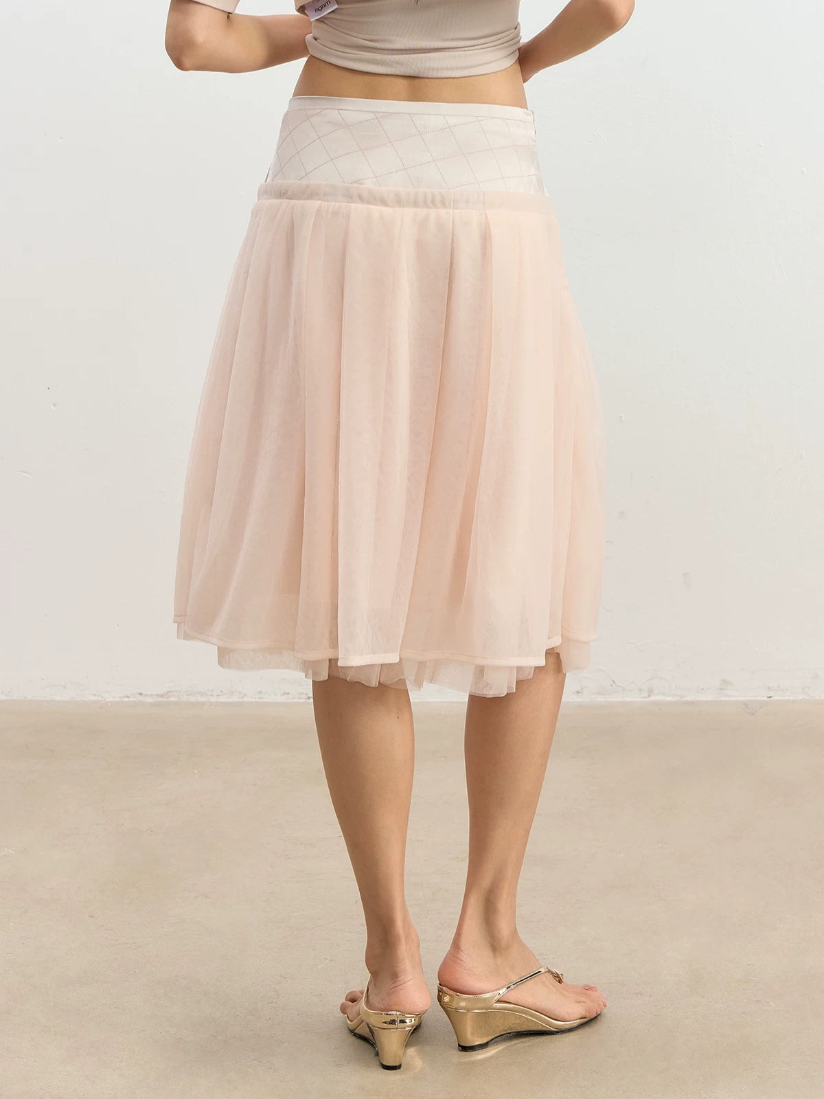 Satin A-Line Skirt