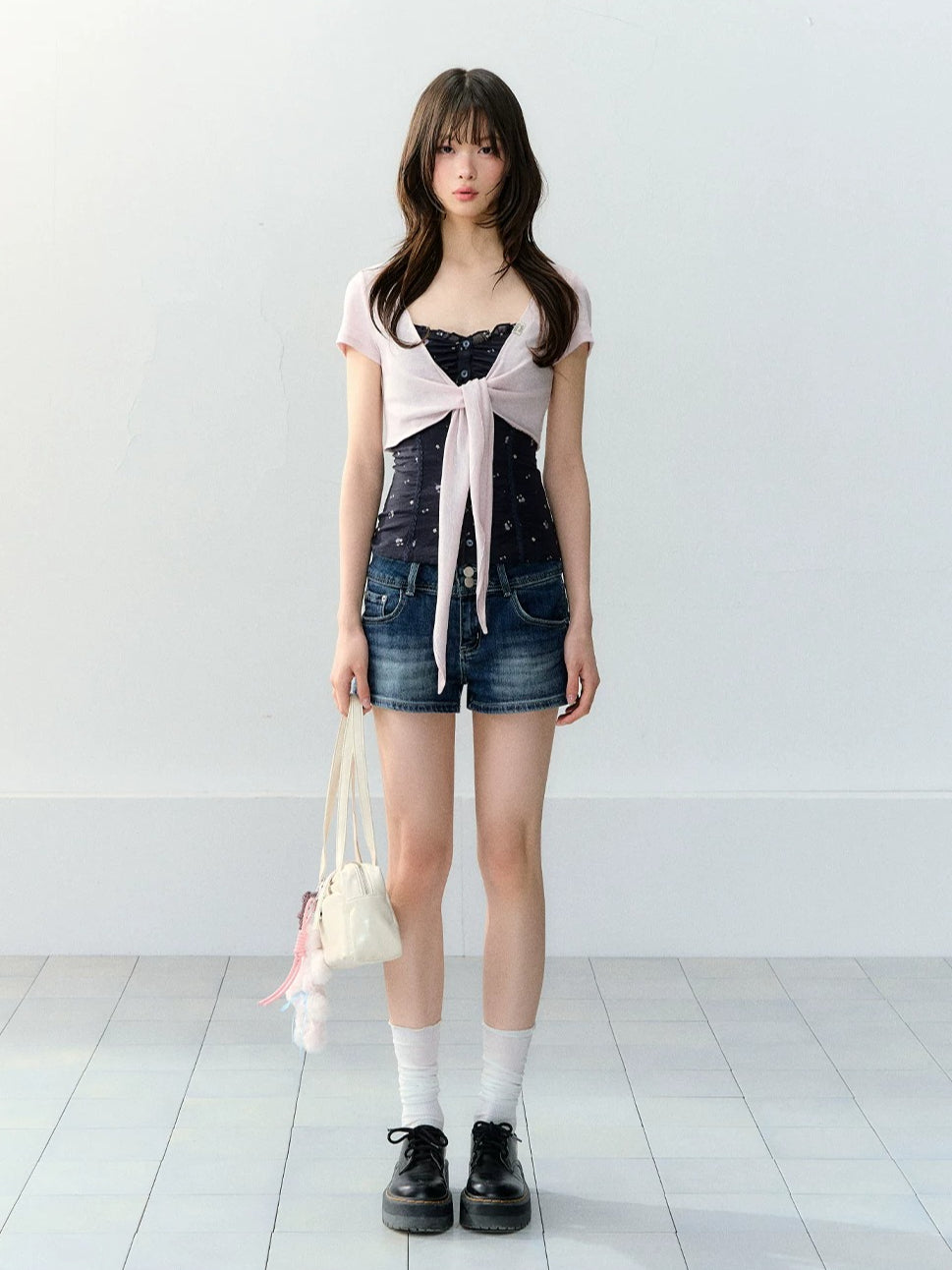 Ruched Cami &amp; Cardigan Set