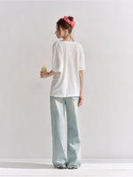 Rhinestone Star Wide-Leg Jeans