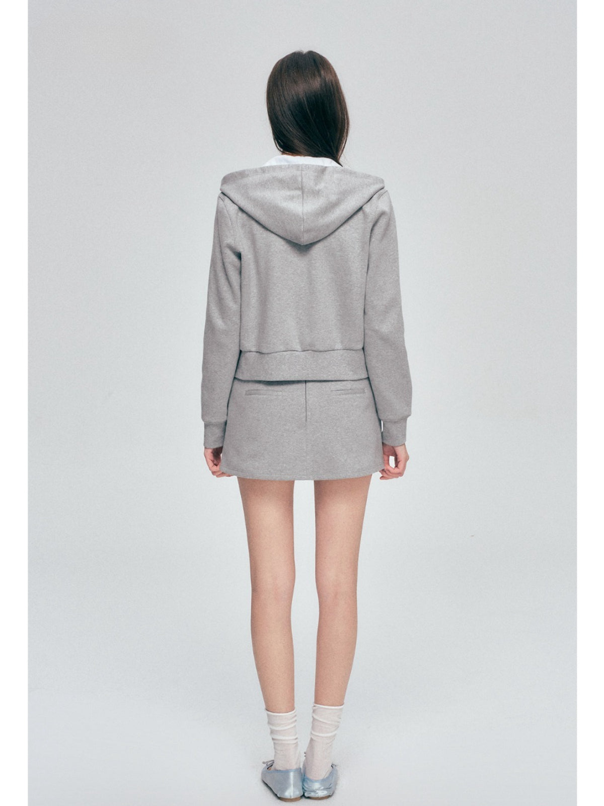 Contrast Hoodie Set