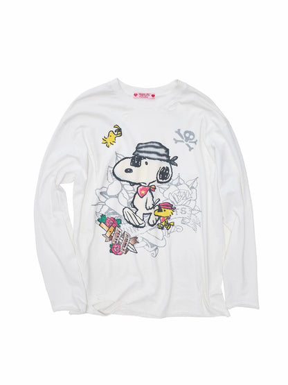 Distressed Snoopy Tee