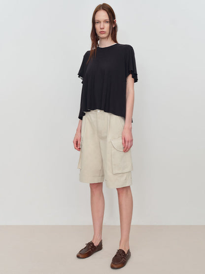 Cargo Pocket Low-Rise Shorts