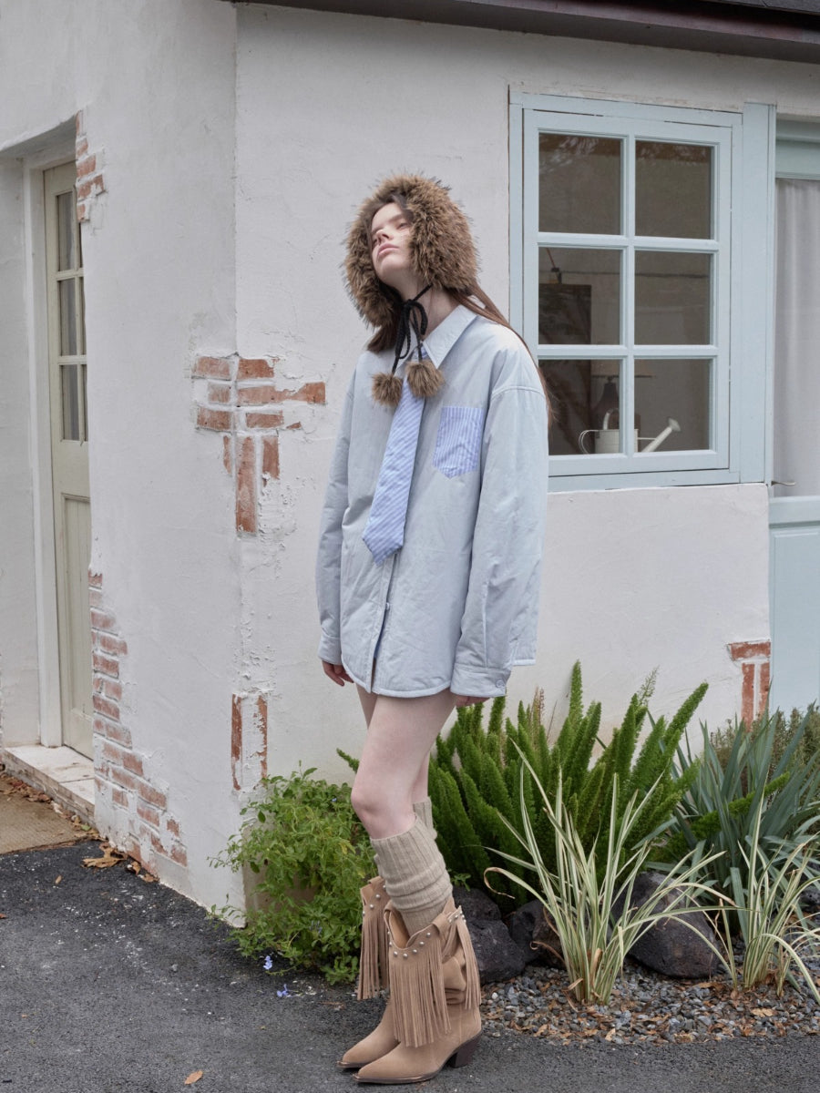 Over-the-Knee Wool Blend Ribbed Warm Leg Socks
