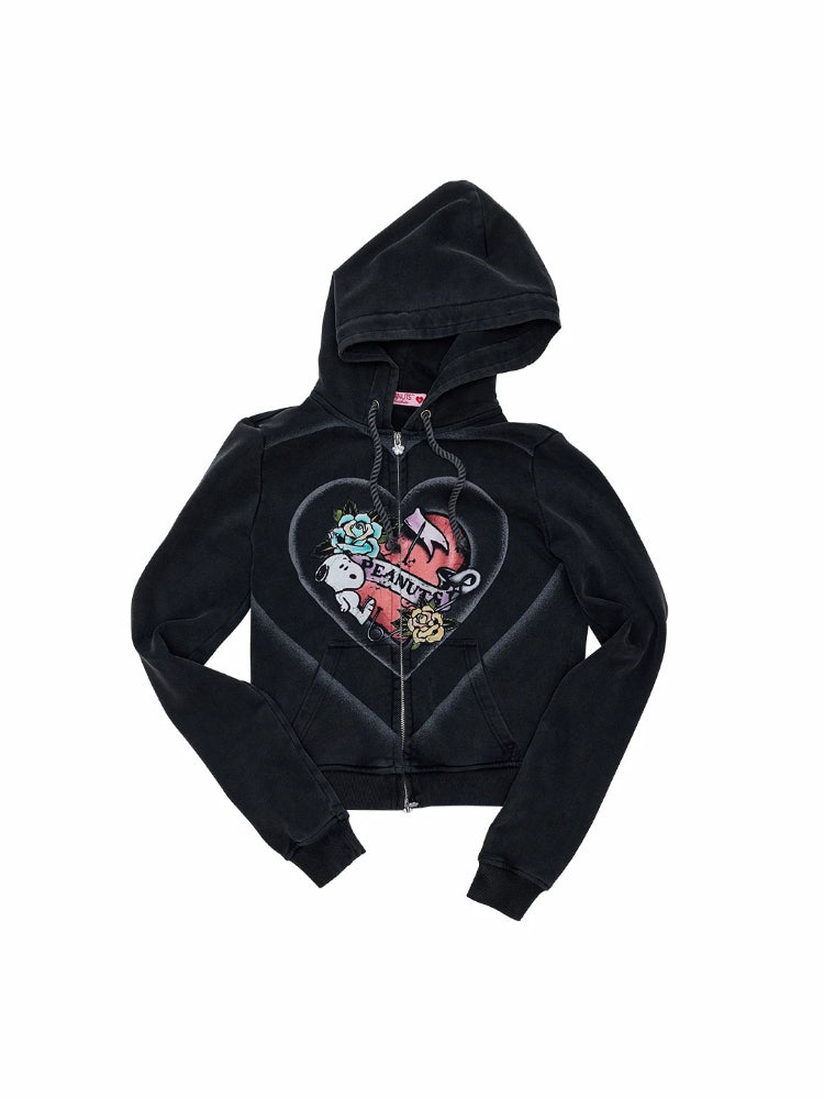 Snoopy Printed Hoodie Set