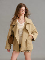Cotton Belted Short Trench Coat