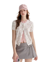 Contrast Floral Knit Top
