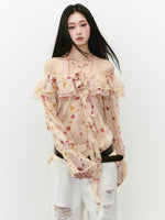 Floral Camisole Off-Shoulder Top