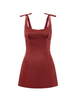 Short Bow Tie Strap Dress