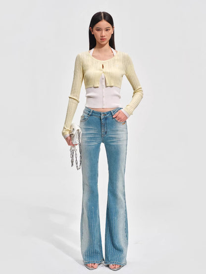 Ballerina Knight Layered Halter Knit Cardigan