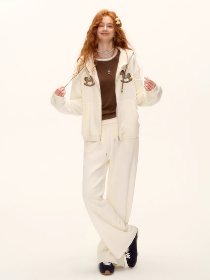 Pony Beaded Hoodie Set