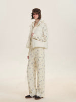 Floral Waffle Hoodie & Pants Set