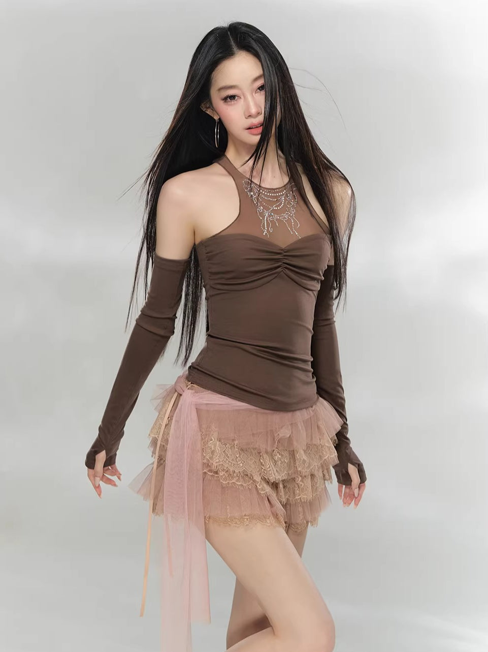 Mesh Layered Top