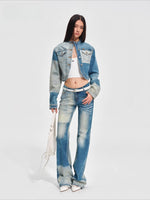 Equestrian Colorblock Straight Jeans