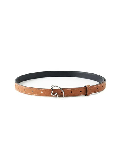 Montaigne Leather Slim Belt