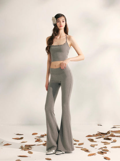 Lazy Weekend Beaded Tank Top &amp; Yoga Pants Set