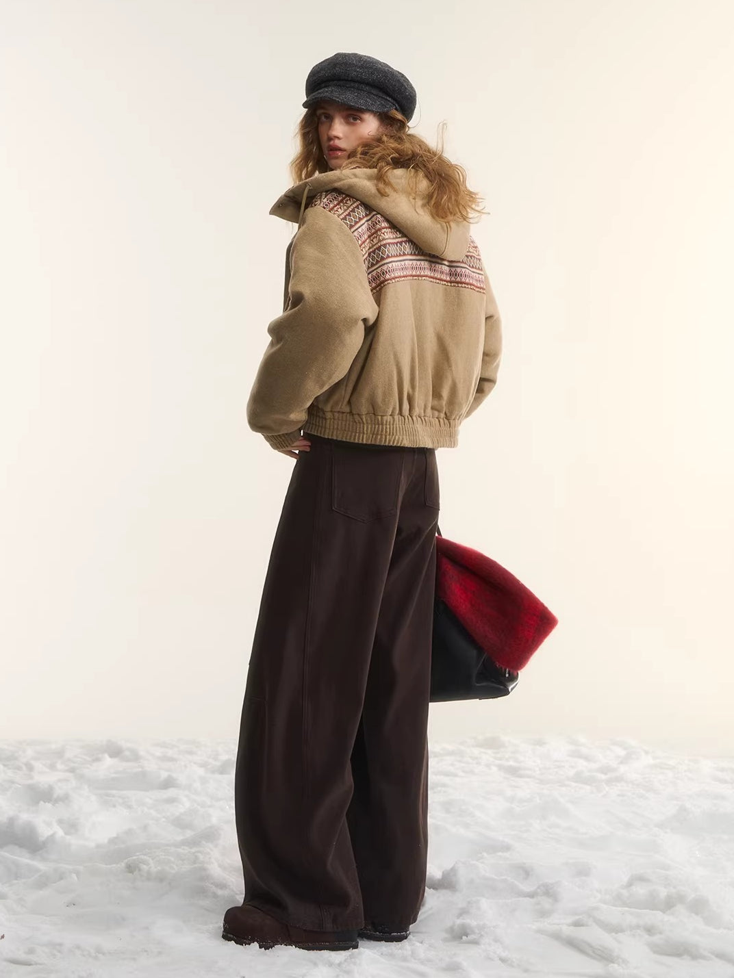 Fair Isle Hooded Down Jacket