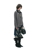 Contrast Stripe Polo Long Sleeve Shirt