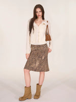 Fox Fur Trim Wool Cardigan