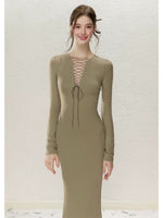 Lace-Up Mermaid Dress
