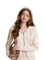 Embroidered Zip Knit Set