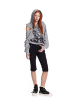 Distressed Graffiti Cotton Canvas Sneakers