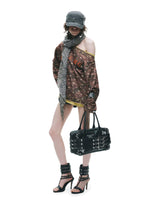 Distressed Gothic Eyelet Camo T-Shirt