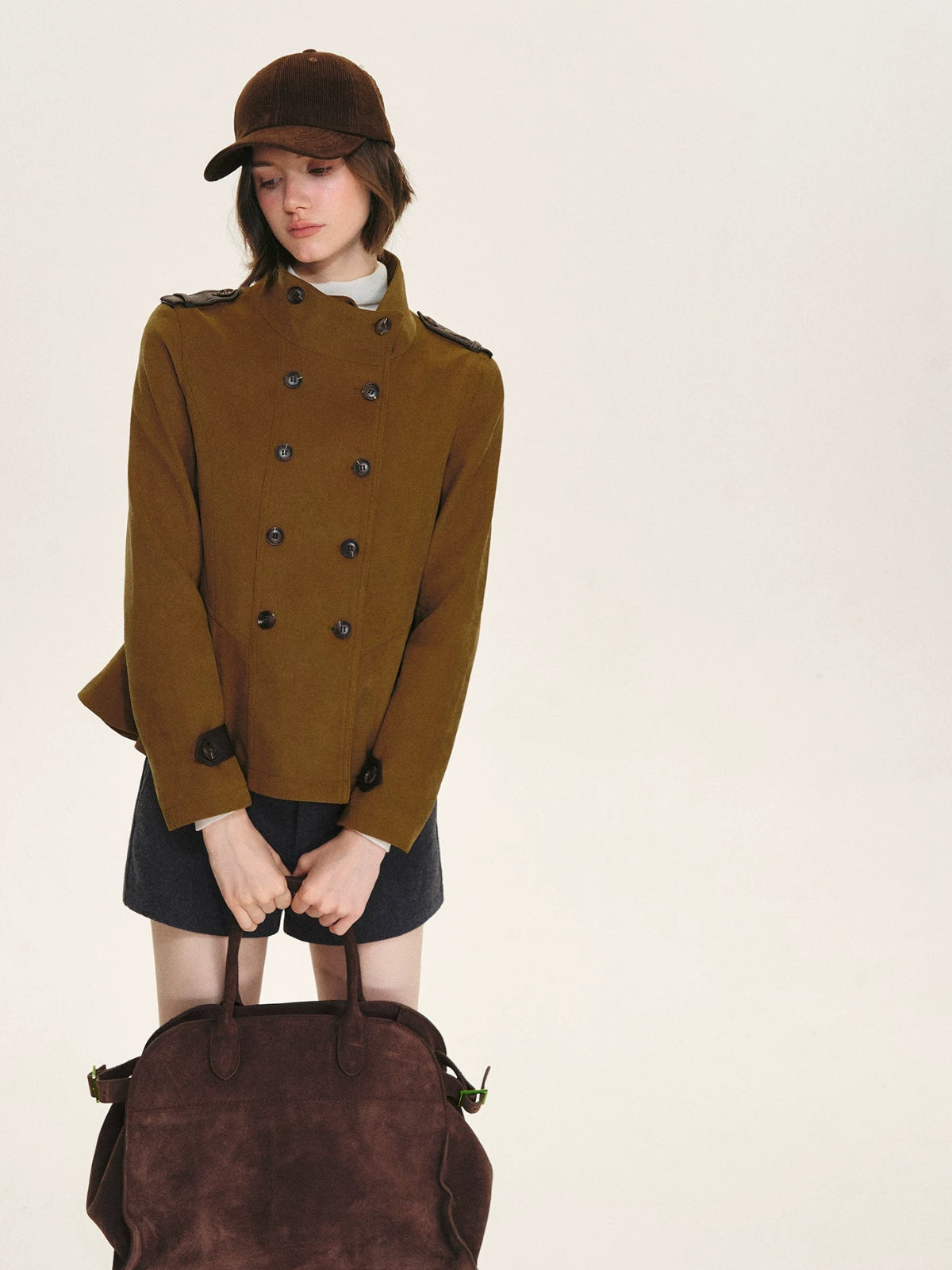 Vintage Double Breasted Suede Jacket