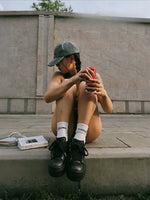Distressed Platform Sneakers