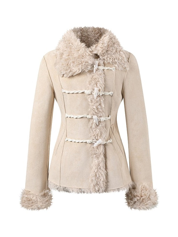 Faux Shearling Toggle Coat