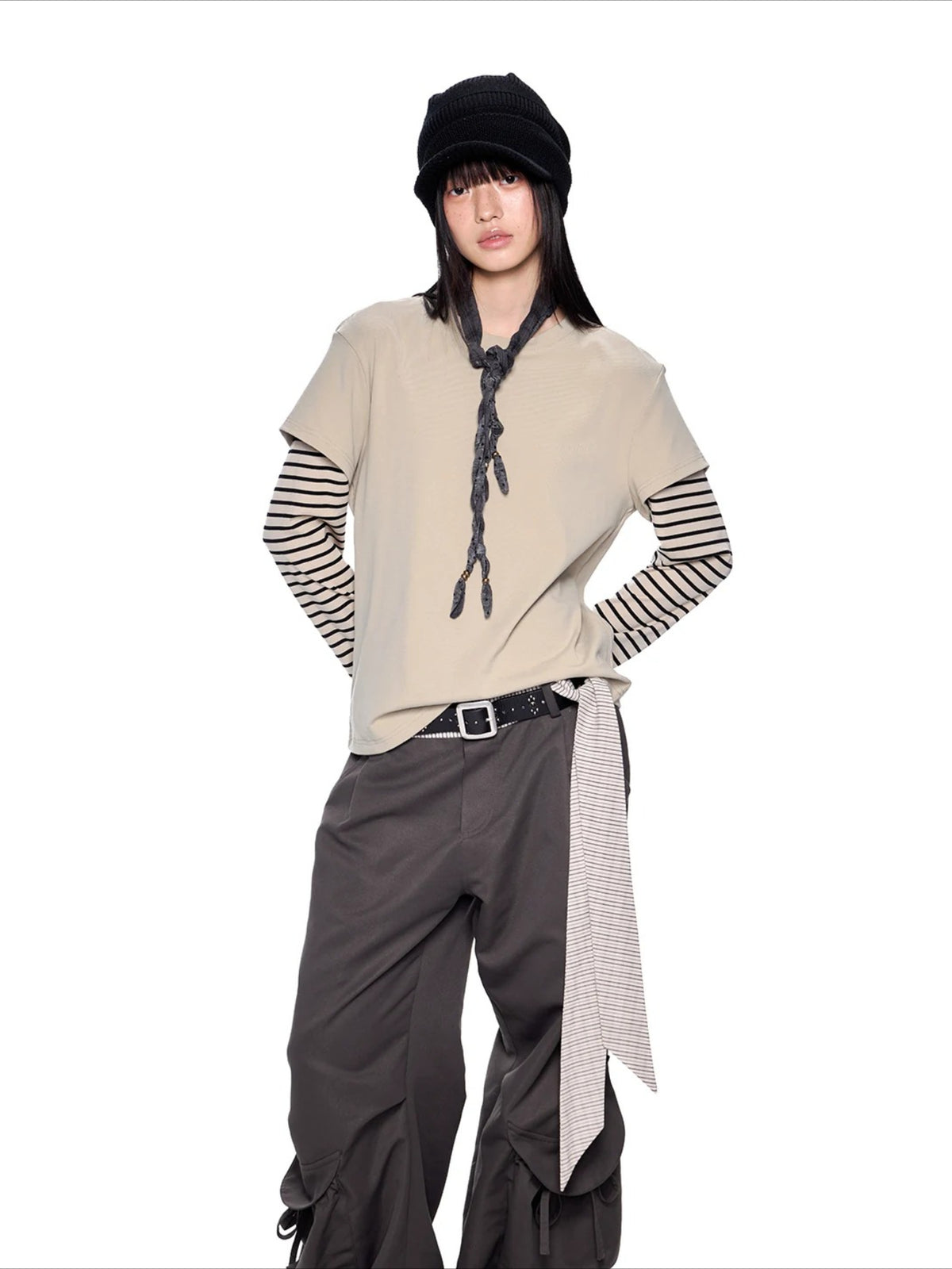 Faux Layered Stripe Tee