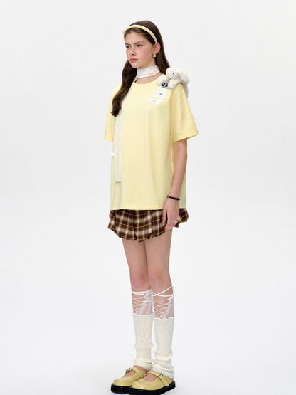 Short Sleeve Fashion Casual Solid Color Round Neck T-shirt