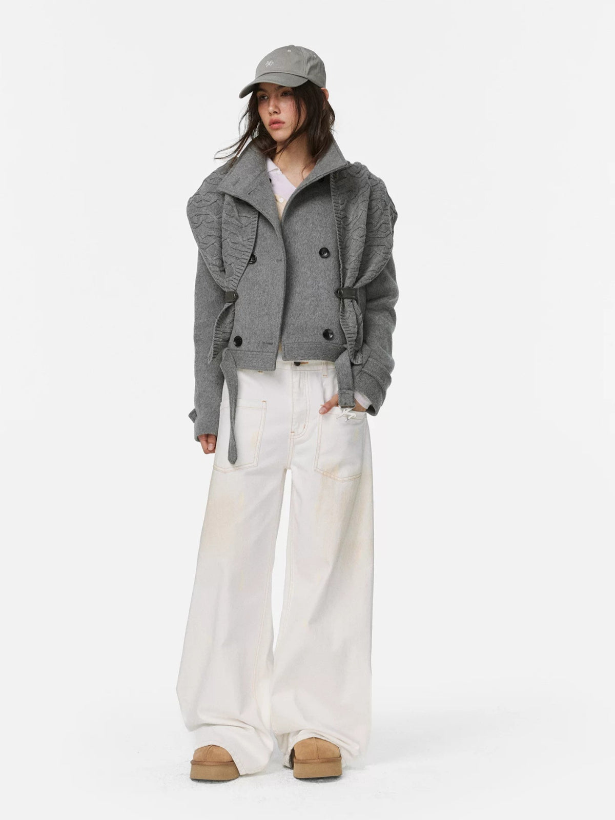 Windsor Wool Cape Knit Jacket
