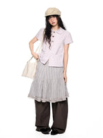 Plaid Bubble Chiffon Skirt