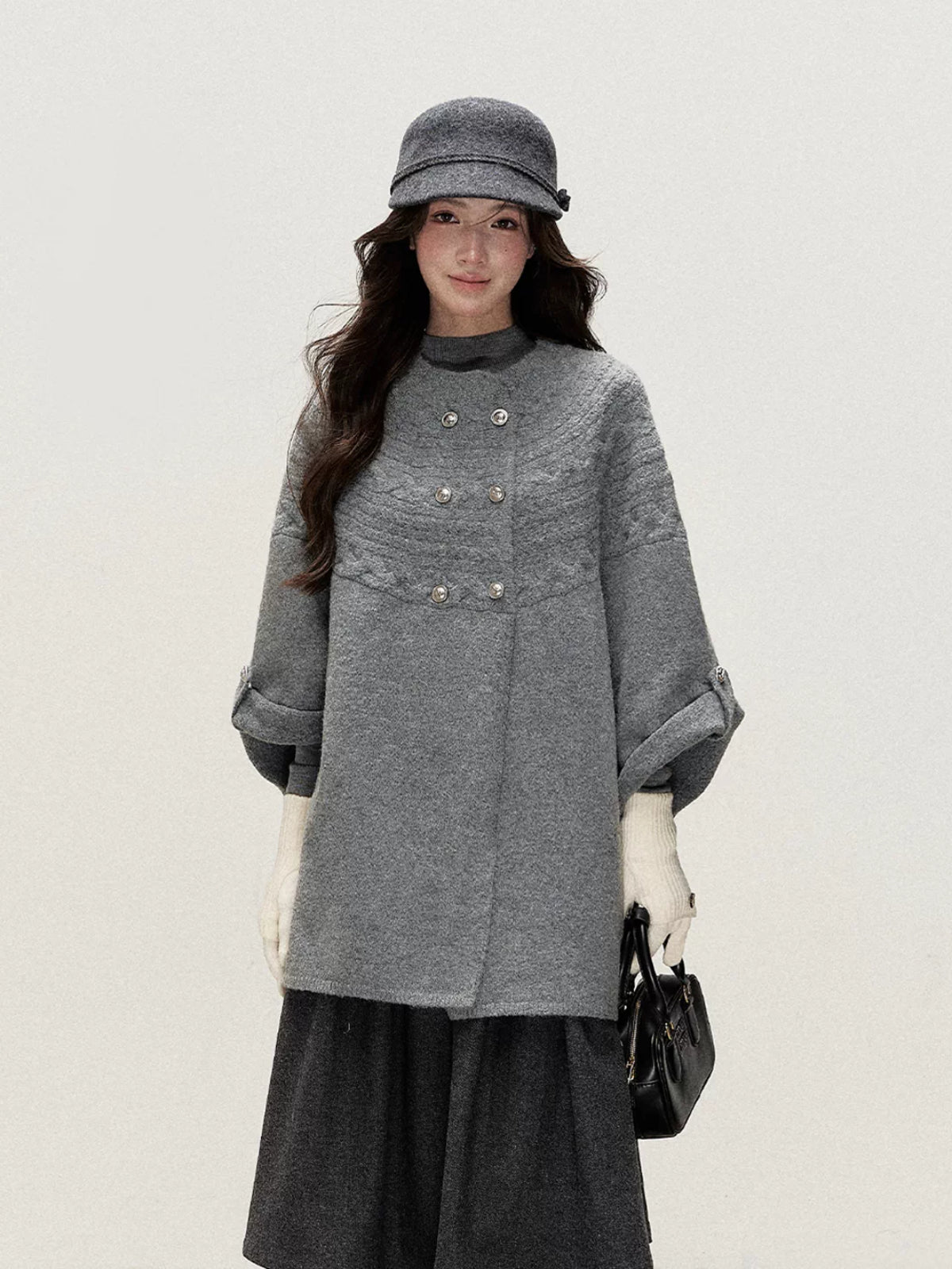 Cable Knit Cape Cardigan