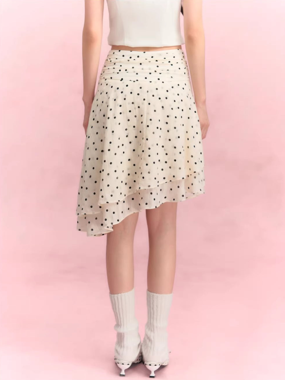 Polka Dot Midi Skirt